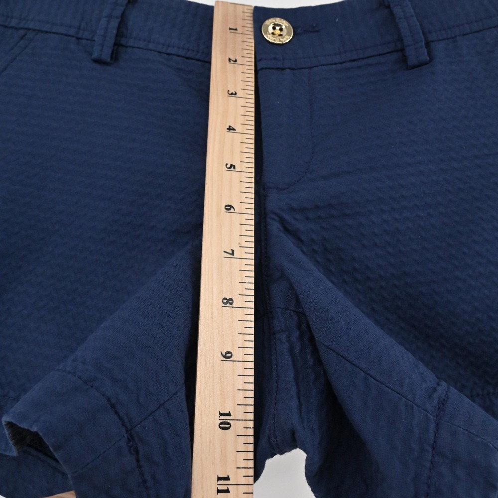 Lilly Pulitzer Callahan Shorts Womens Size 0 Navy Blue 5" Seersucker‎ Nautical - Picture 4 of 13